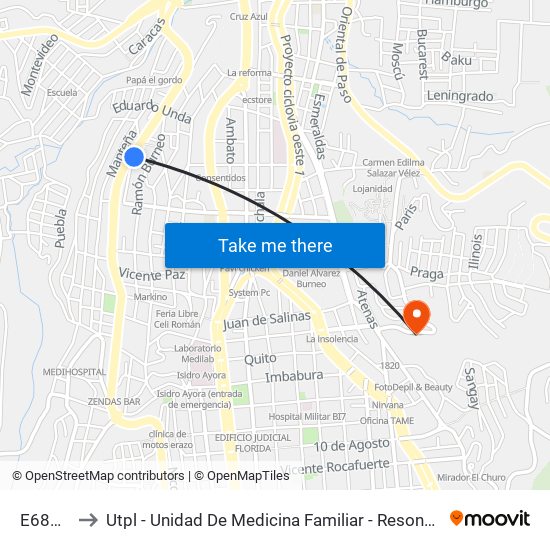 E682, 31 to Utpl - Unidad De Medicina Familiar - Resonancia Magnética map