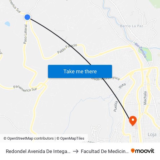 Redondel Avenida De Integaración to Facultad De Medicina Unl map