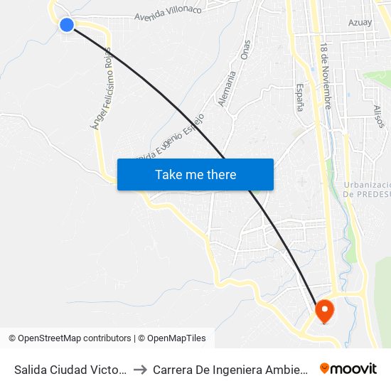 Salida Ciudad Victoria to Carrera De Ingeniera Ambiental map