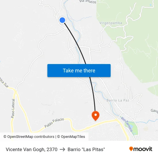 Vicente Van Gogh, 2370 to Barrio "Las Pitas" map