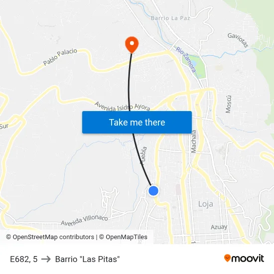 E682, 5 to Barrio "Las Pitas" map