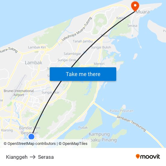 Kianggeh to Kianggeh map