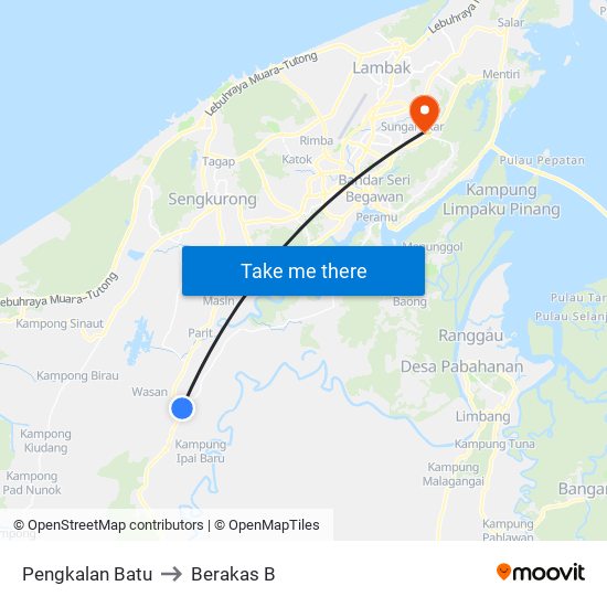 Pengkalan Batu to Berakas B map