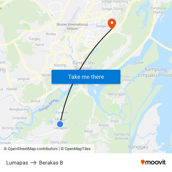 Lumapas to Berakas B map