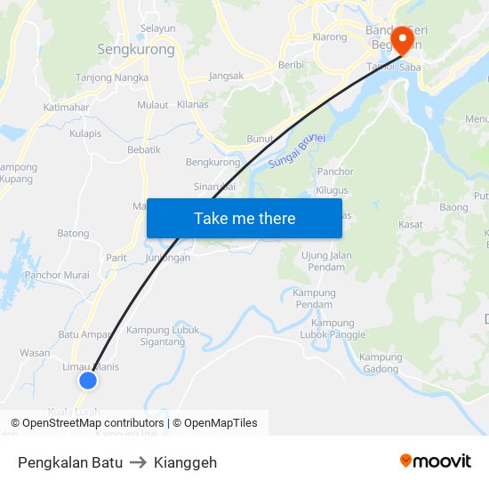 Pengkalan Batu to Kianggeh map