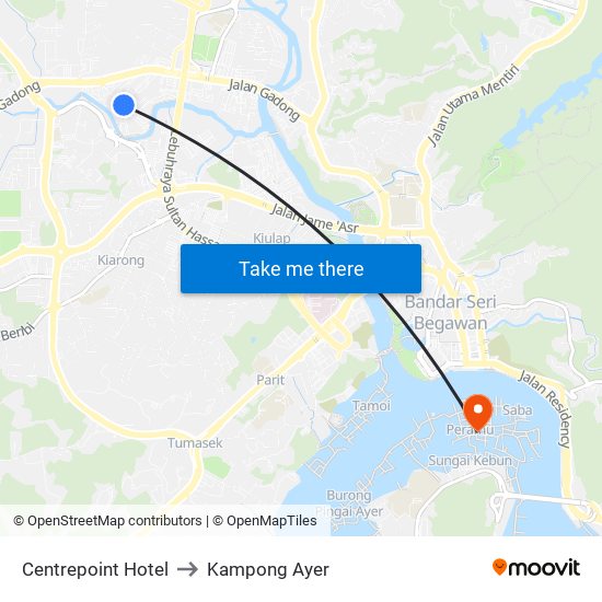 Centrepoint Hotel to Kampong Ayer map