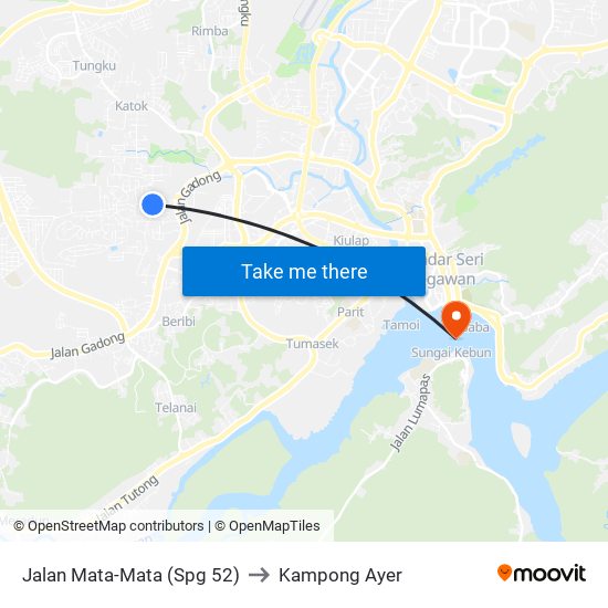 Jalan Mata-Mata (Spg 52) to Kampong Ayer map