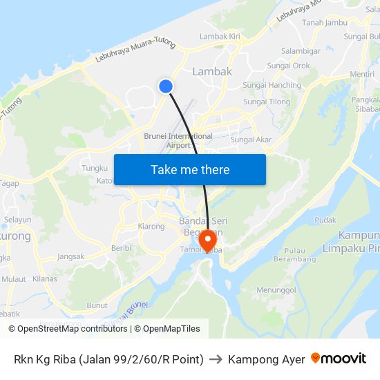 Rkn Kg Riba (Jalan 99/2/60/R Point) to Kampong Ayer map