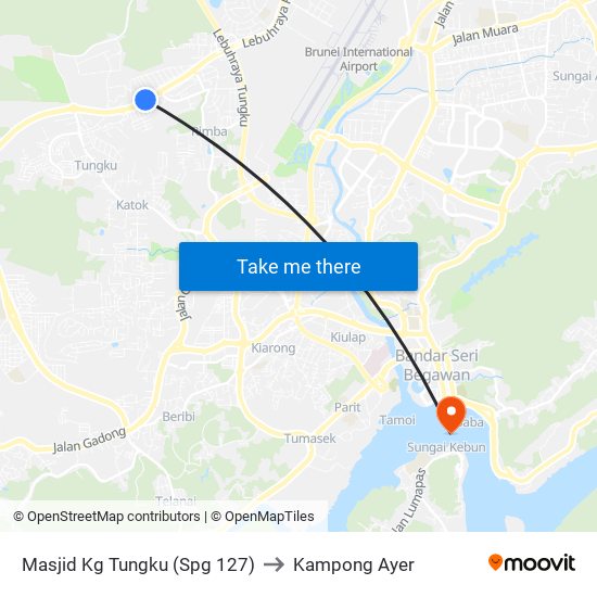 Masjid Kg Tungku (Spg 127) to Kampong Ayer map