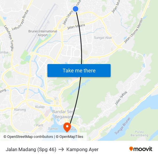 Jalan Madang (Spg 46) to Kampong Ayer map