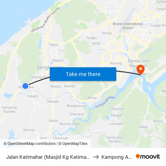 Jalan Katimahar (Masjid Kg Katimahar) to Kampong Ayer map