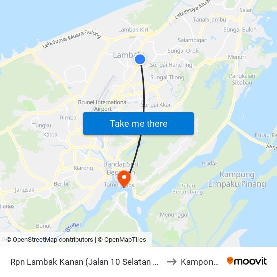 Rpn Lambak Kanan (Jalan 10 Selatan @ Jln 11 Spg 63) to Kampong Ayer map