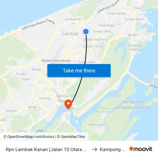 Rpn Lambak Kanan (Jalan 10 Utara @ Jln 49) to Kampong Ayer map