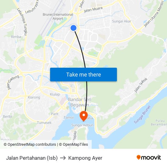 Jalan Pertahanan (Isb) to Kampong Ayer map