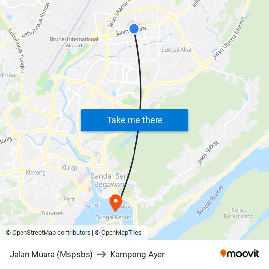 Jalan Muara (Mspsbs) to Kampong Ayer map