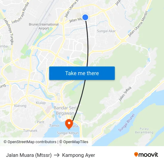 Jalan Muara (Mtssr) to Kampong Ayer map
