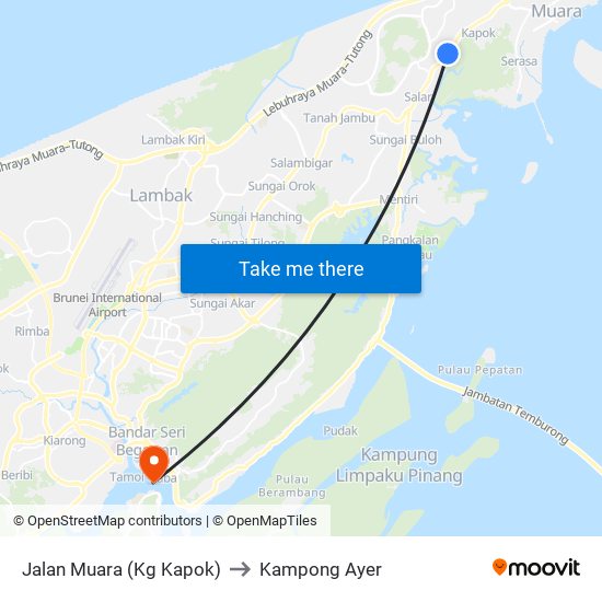 Jalan Muara (Kg Kapok) to Kampong Ayer map