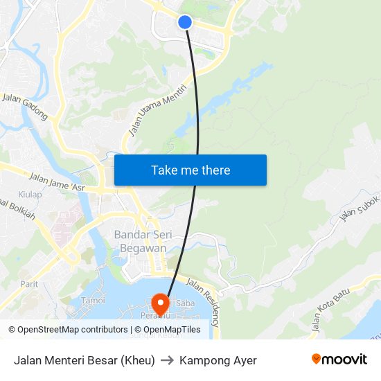 Jalan Menteri Besar (Kheu) to Kampong Ayer map