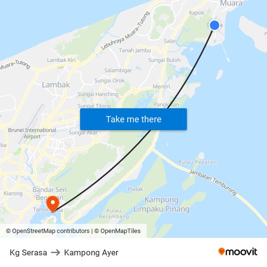 Kg Serasa to Kampong Ayer map