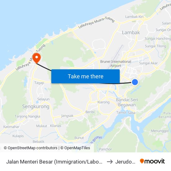 Jalan Menteri Besar (Immigration/Labour) to Jerudong map