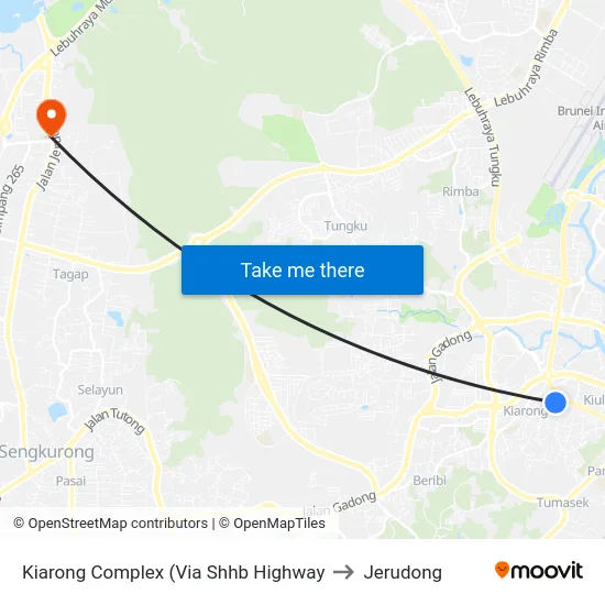 Kiarong Complex (Via Shhb Highway to Jerudong map
