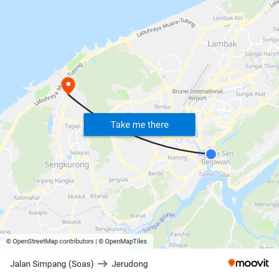Jalan Simpang (Soas) to Jerudong map