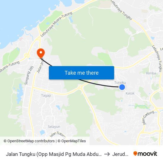 Jalan Tungku (Opp Masjid Pg Muda Abdul Malik) to Jerudong map