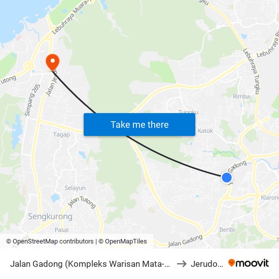 Jalan Gadong (Kompleks Warisan Mata-Mata) to Jerudong map