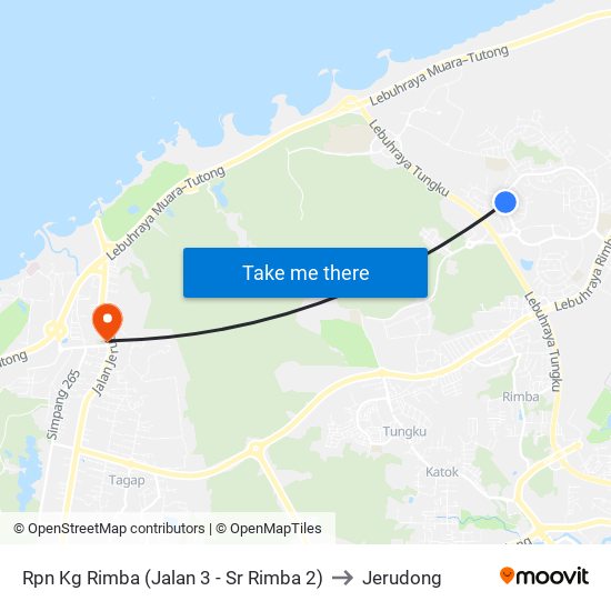 Rpn Kg Rimba (Jalan 3 - Sr Rimba 2) to Jerudong map