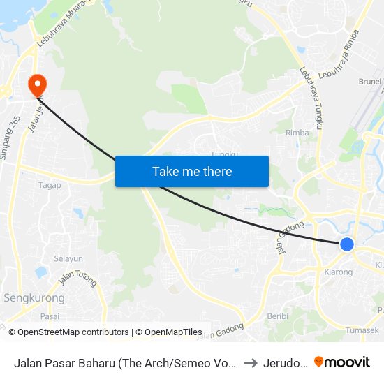 Jalan Pasar Baharu (The Arch/Semeo Voctech) to Jerudong map