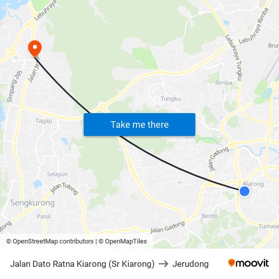 Jalan Dato Ratna Kiarong (Sr Kiarong) to Jerudong map