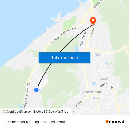 Perumahan Kg Lugu to Jerudong map