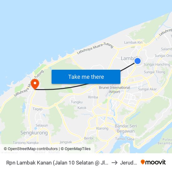 Rpn Lambak Kanan (Jalan 10 Selatan @ Jln 11 Spg 63) to Jerudong map