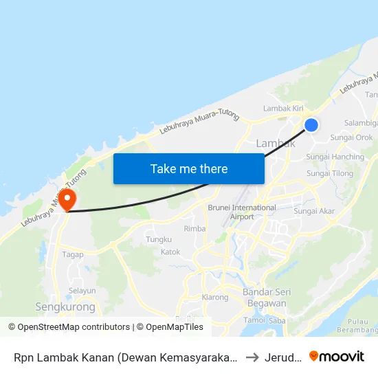 Rpn Lambak Kanan (Dewan Kemasyarakatan @ Jln 77) to Jerudong map