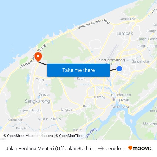 Jalan Perdana Menteri (Off Jalan Stadium) to Jerudong map