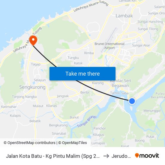 Jalan Kota Batu - Kg Pintu Malim (Spg 231) to Jerudong map