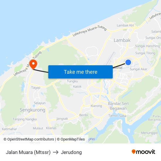 Jalan Muara (Mtssr) to Jerudong map