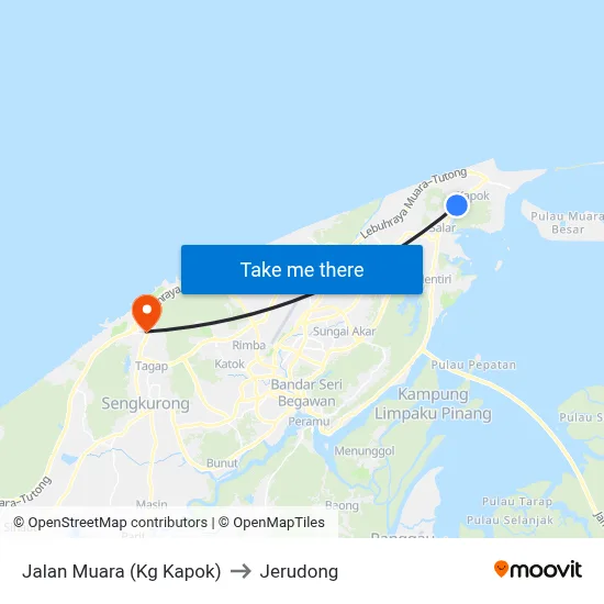Jalan Muara (Kg Kapok) to Jerudong map