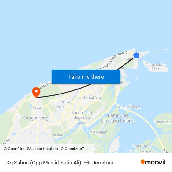 Kg Sabun (Opp Masjid Setia Ali) to Jerudong map