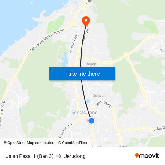 Jalan Pasai 1 (Ban 3) to Jerudong map