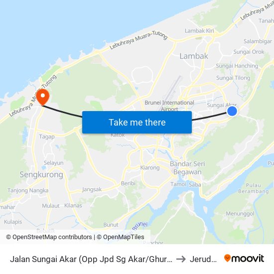 Jalan Sungai Akar (Opp Jpd Sg Akar/Ghurka Camp) to Jerudong map