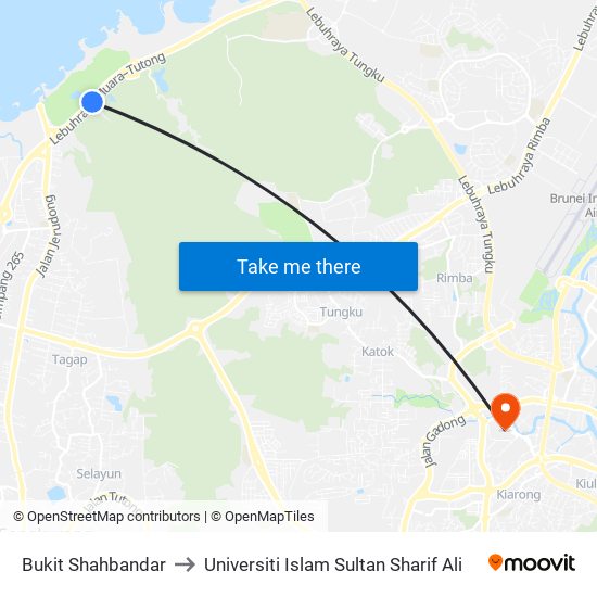 Bukit Shahbandar to Universiti Islam Sultan Sharif Ali map