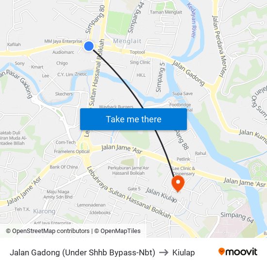 Jalan Gadong (Under Shhb Bypass-Nbt) to Kiulap map