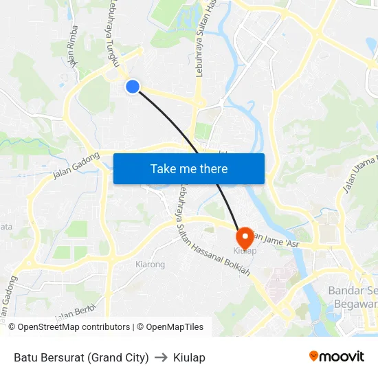 Batu Bersurat (Grand City) to Kiulap map
