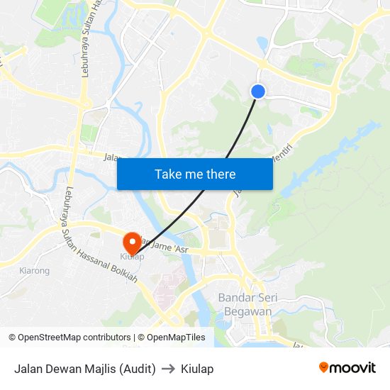 Jalan Dewan Majlis (Audit) to Kiulap map