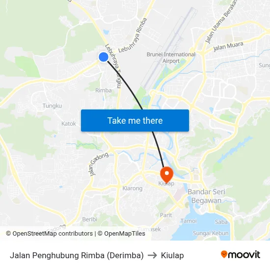 Jalan Penghubung Rimba (Derimba) to Kiulap map