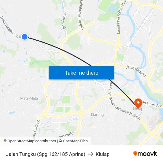 Jalan Tungku (Spg 162/185 Aprina) to Kiulap map
