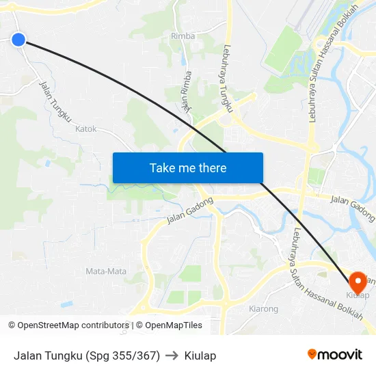 Jalan Tungku (Spg 355/367) to Kiulap map