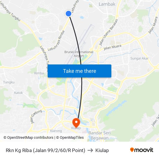 Rkn Kg Riba (Jalan 99/2/60/R Point) to Kiulap map