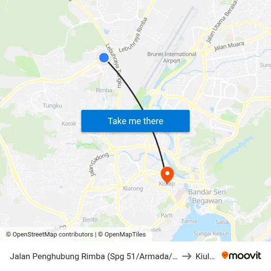 Jalan Penghubung Rimba (Spg 51/Armada/82) to Kiulap map